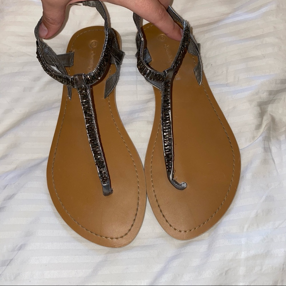 Dark grey sandals
